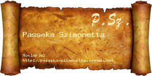 Passeka Szimonetta névjegykártya